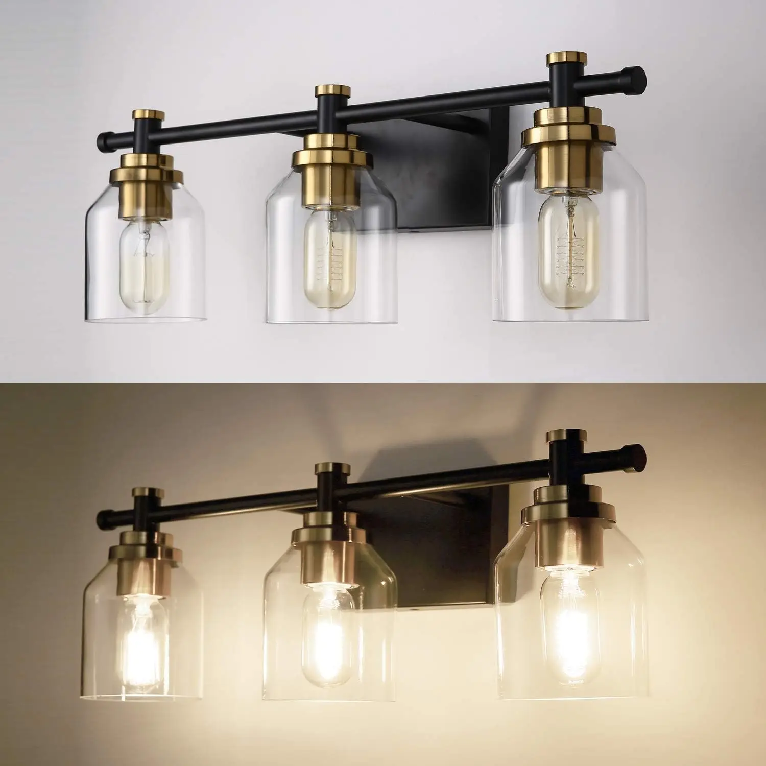 Hot selling classic style glass wall lamp bathroom vanity mirror lamp  Retro corridor transparent glass wall lamp