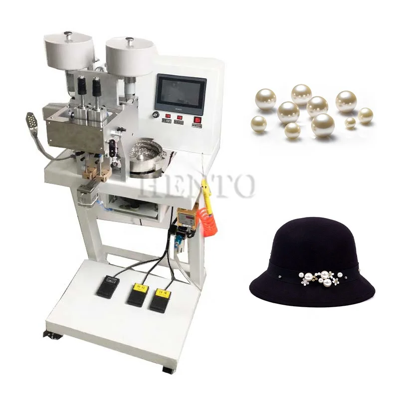 Double Head Multi-function Pearl Machine Automatic / Pearl Setting Machine / Beading Machines For Clothes