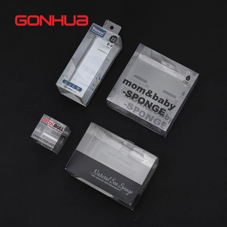 Коробка с принтом логотипа GONHUA ювелирные изделия косметический парфюмерный торт мыльная Свеча для ногтей прозрачная пластиковая коробка упаковка