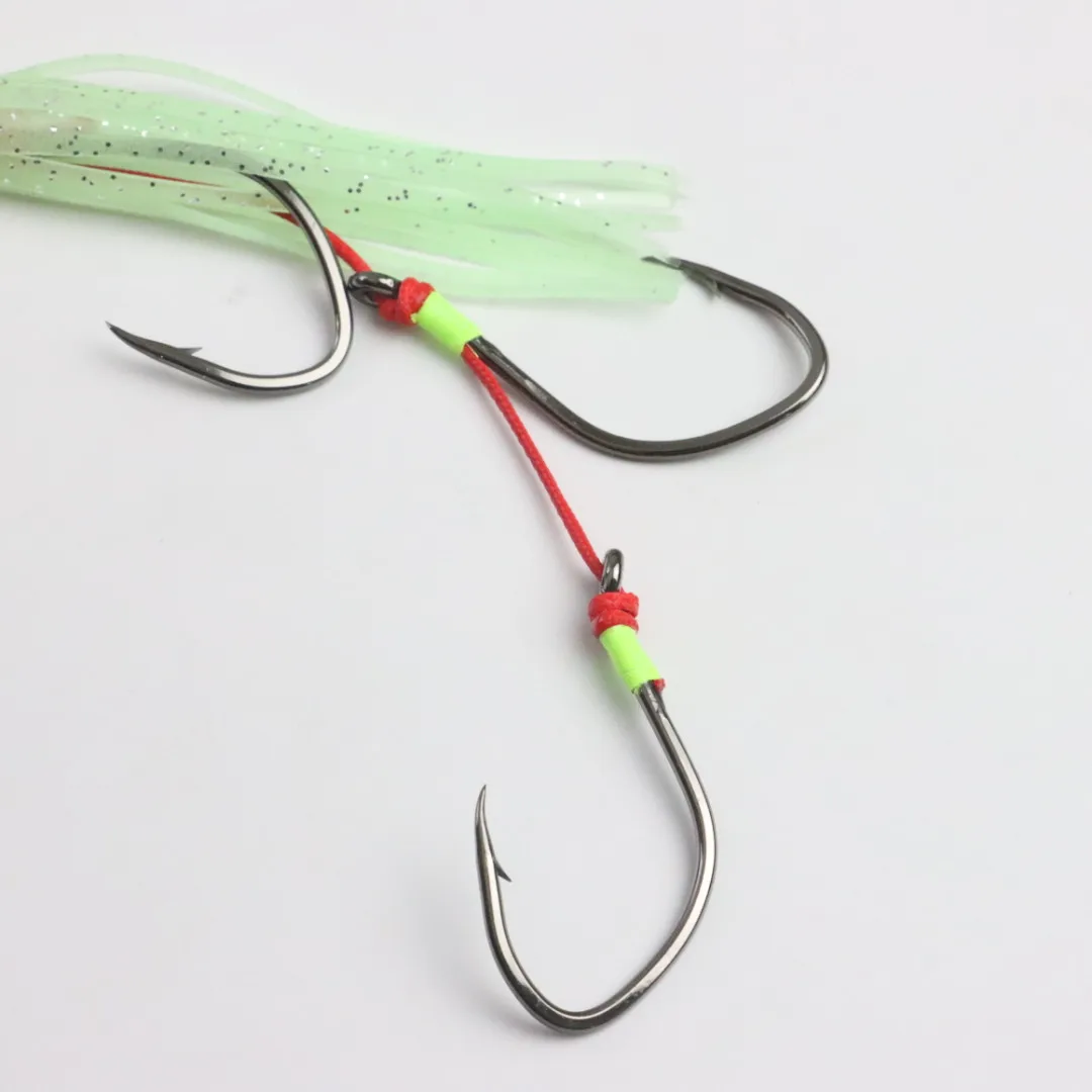 Luminous Octopus Squid Jig Assist Hook Squid Bionic Bait Portable Skirt Soft Baits Rig Hook deep V Assist Hook