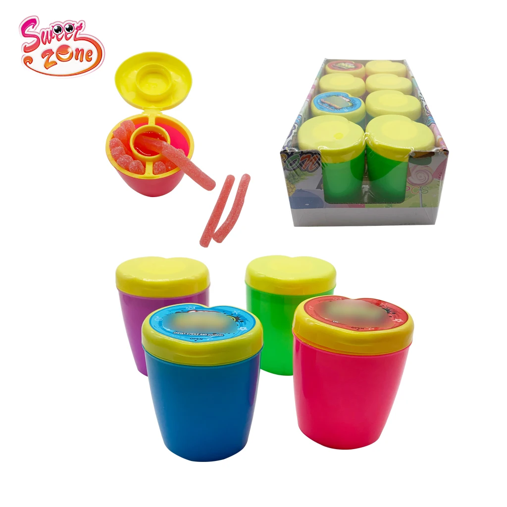 Sweet Fun Chewy Sticks and Sour Gel Juicy Jam Jelly Gummy Liquid Candy Sour Juice