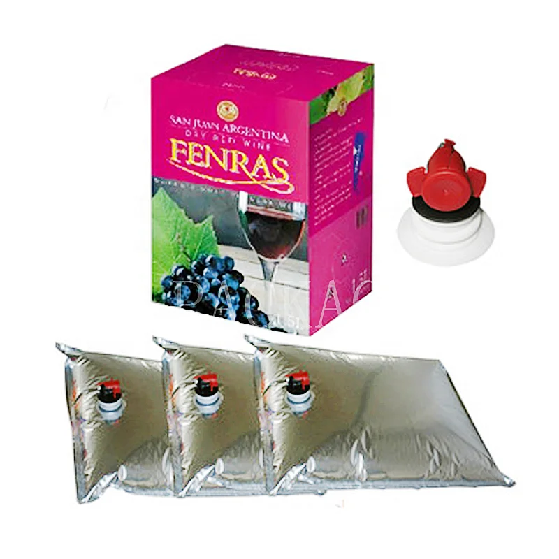 Customized Recyclable 1L 3L 5L 10L 20L Laminated Material Juice Wine Beverage Packing Bag Bib Bags In Box Bag