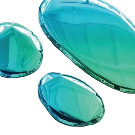 Creative Stainless Steel Stone Sculpture Wall Decorative  for Home Living Room Hotel Interior Decor Metal Art