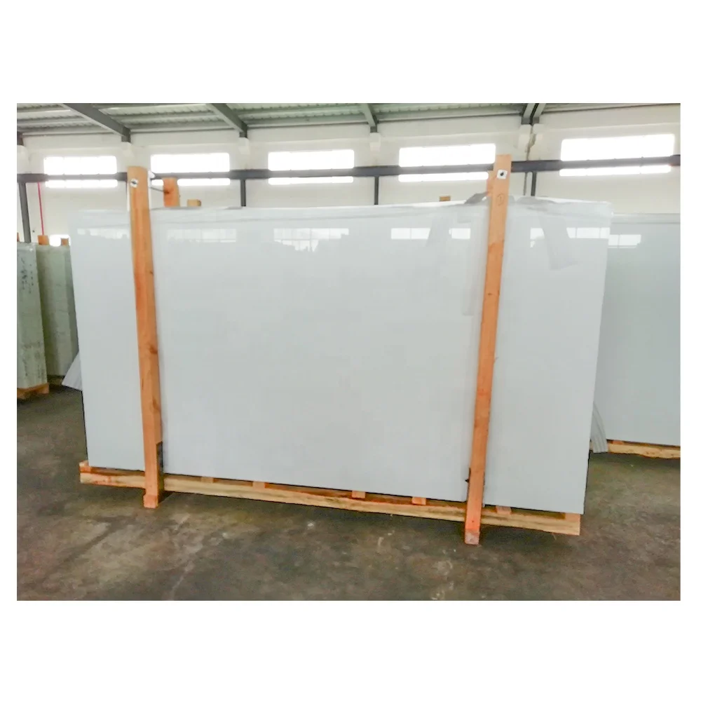 Super White Nano Crystallized Glass Tiles Nanoglass Polished countertop Artificial Marble Stone