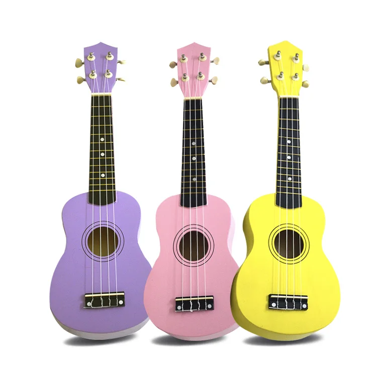 China Manufacturers Wholesale Set Cheap 21 Inch Soprano Multiple Color Wood Ukulele