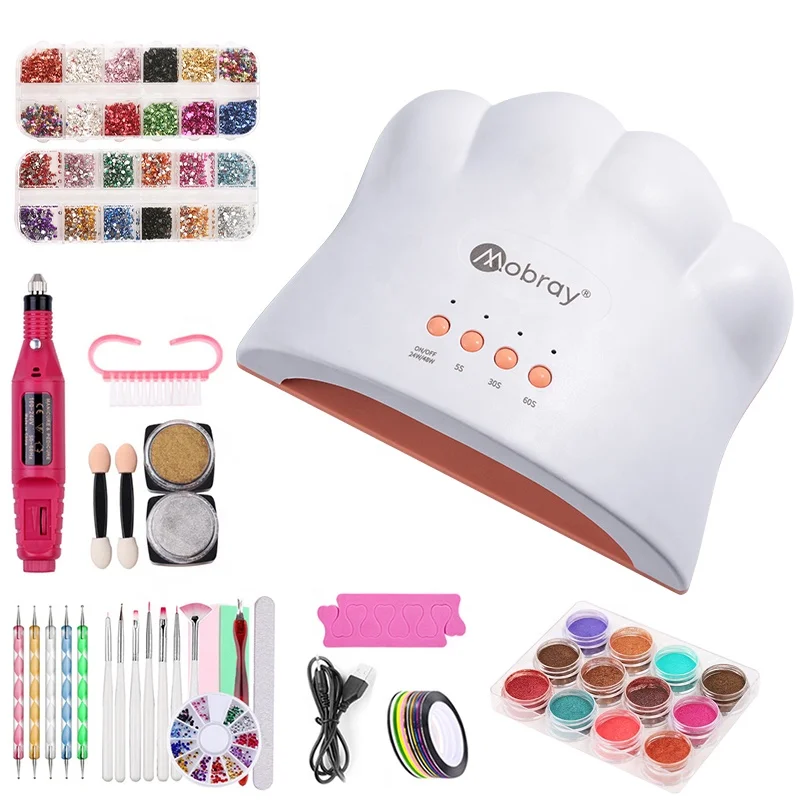 Mobray LED Nail Dryer Lamp For Nails  UV Lamp Beads Drying All Gel Polish USB Charge Professional Manicure Nails Lamp Equipment