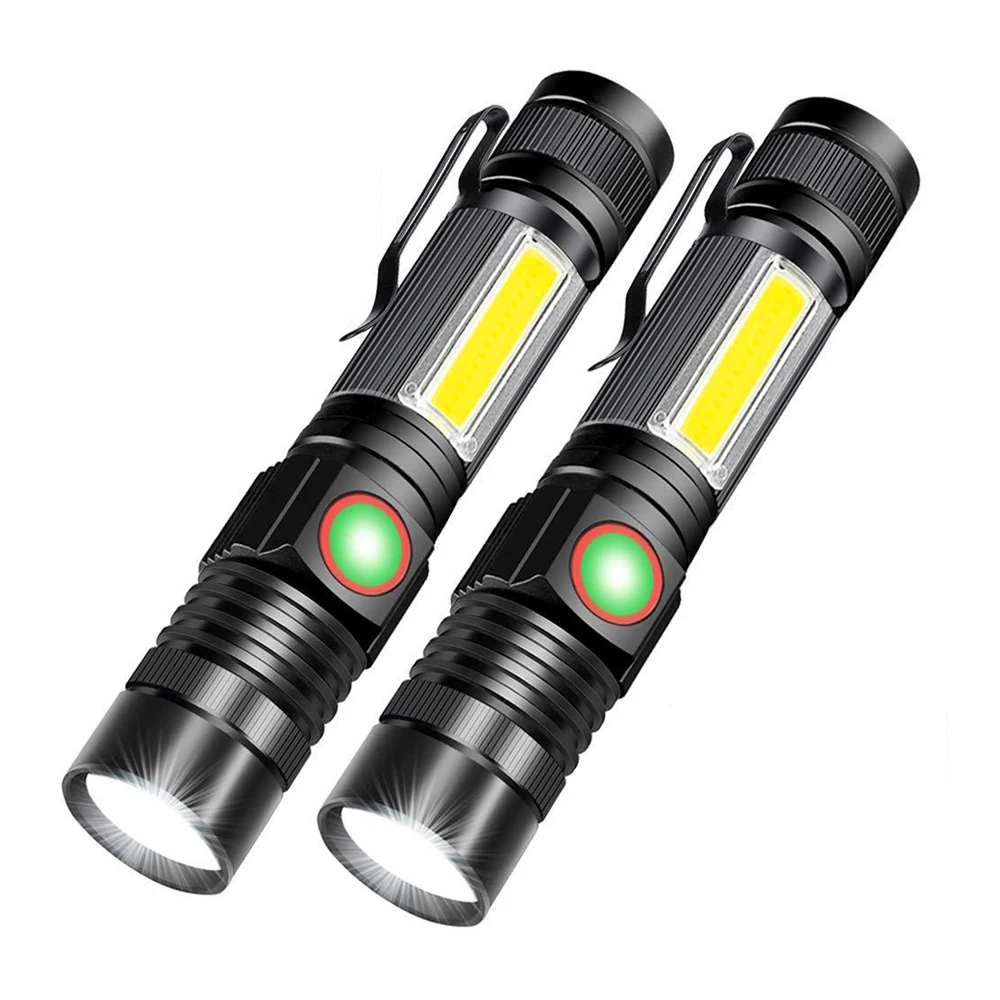 Most Professional High Power 500 Lumen Portable Aluminum LED Torch USB Rechargeable 18650 Flashlights Waterproof