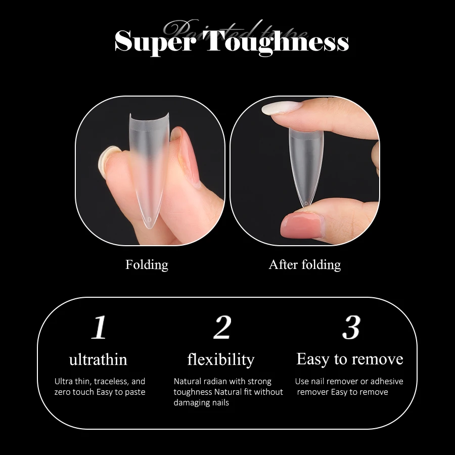 Vinimay Private Label Long Real Salon Gel Press On Nails Square Nails Fake Artificial Fingernails French Gel Nails