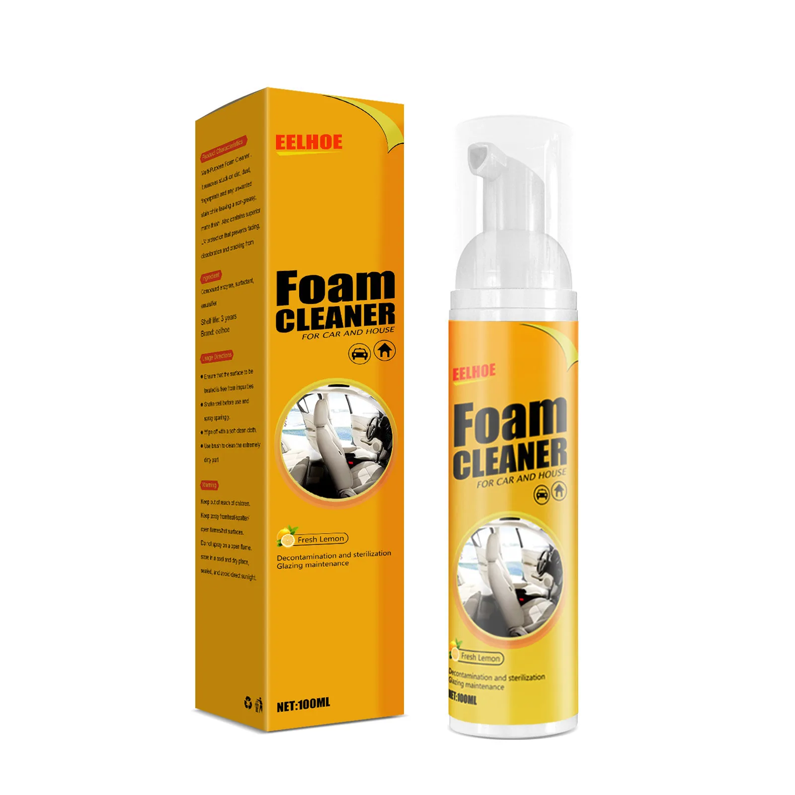 Leather Car Seat Foam Cleaner Multifunction Spray Multi-purpose Interior Decoration Strong Decontamination