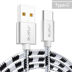 Free Shipping 1 Sample OK RAXFLY 0.5m 1.2m 2m Type Fast Charger Cable Nylon USB Data Cable