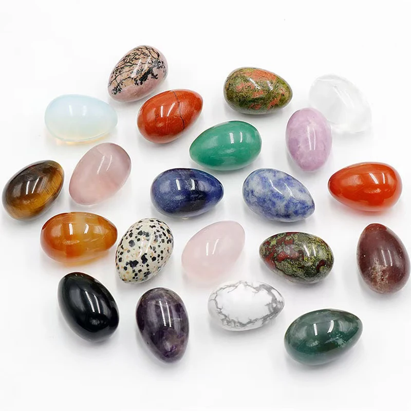 Bulk Wholesale Natural Semi-Precious Stone Crystal Crafts Carvings Mini Egg Shaped Crystal Yoni Eggs For Healing