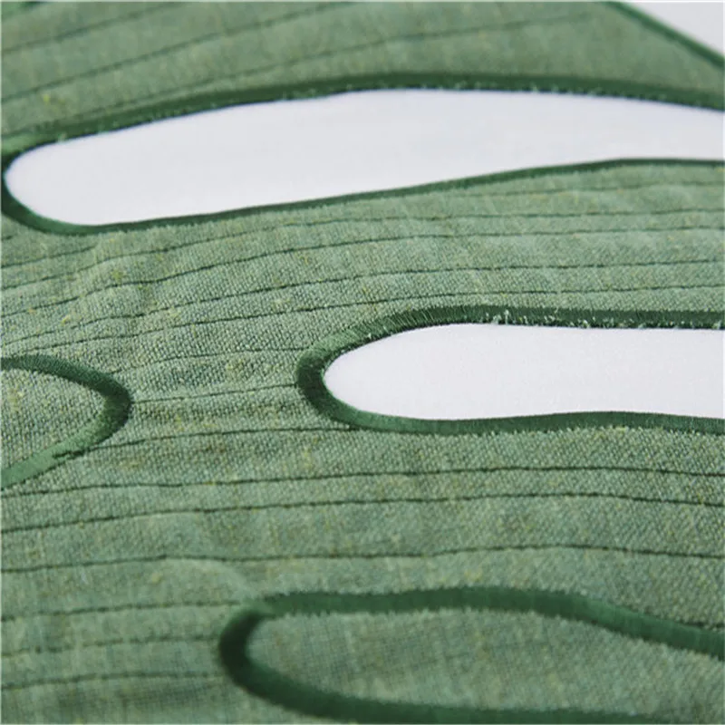 100% Cotton Bed Sheet Set and Green Color Home Bedding Set with Southeast Asian Style