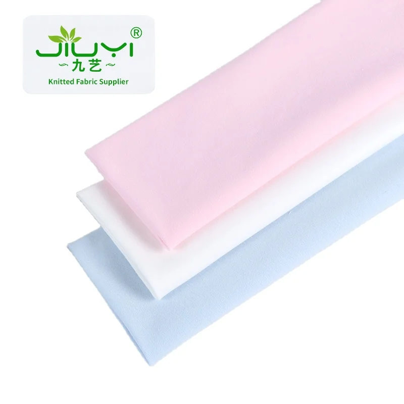 wholesale 95% cotton 5%spandx sustainable lightweight single jersey knit fabric for sleepwear
