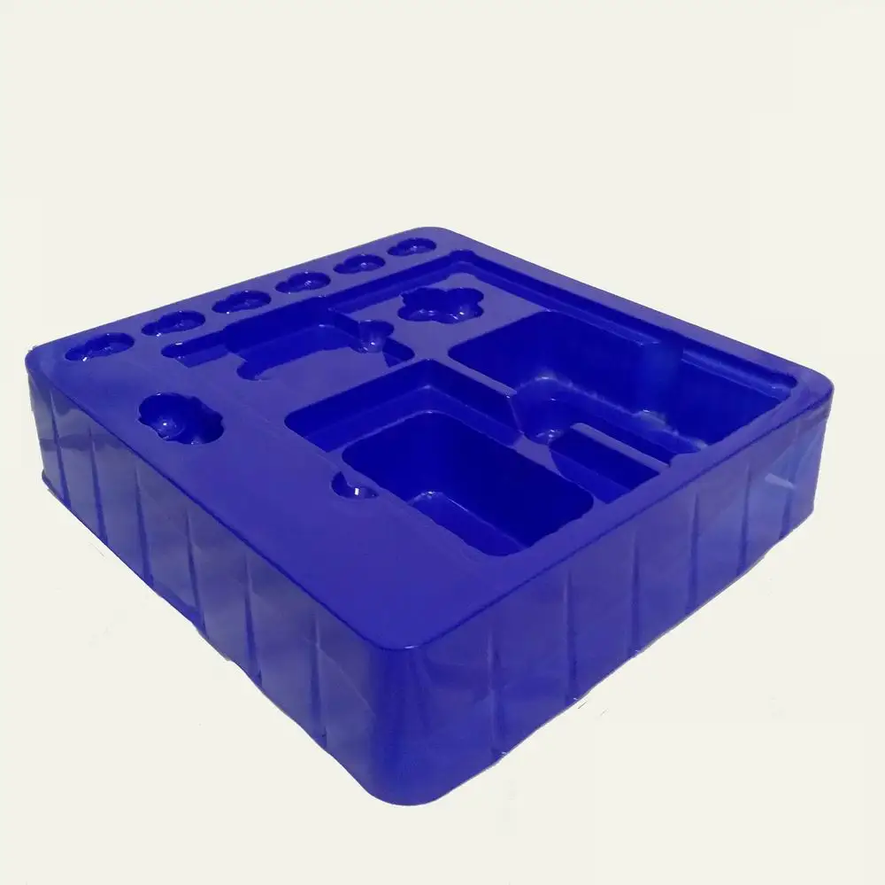
PS PET PVC BIO PET small display plastic tray packaging disbosable recycle for toy/ cosmetic /hardware /eletronic 