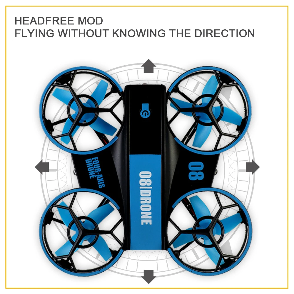 Mini Four-axis Indoor Flight Pressure Fixed Height Roll Side Flying Remote Control UFO Novice Entry Aircraft Drone