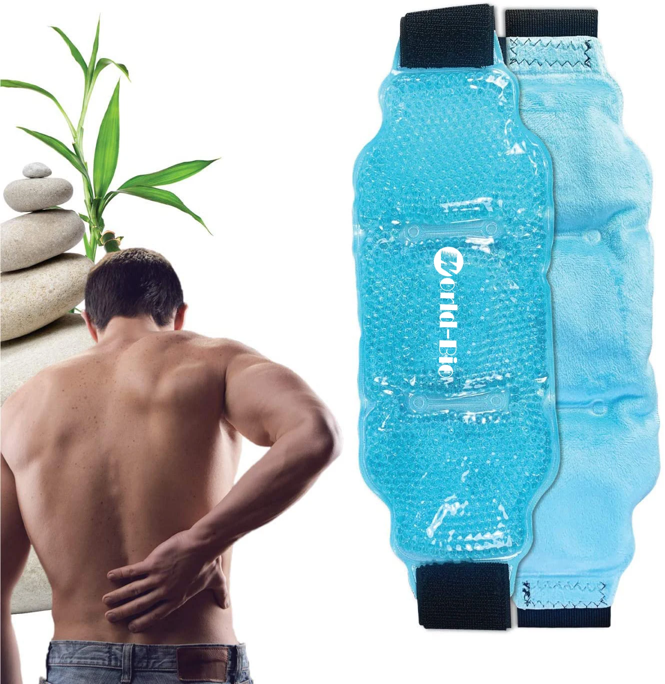 World-bio Microwavable Reusable Gel Beads Ice Pack Heat Waist Belt Shanghai Hot Cold Pack