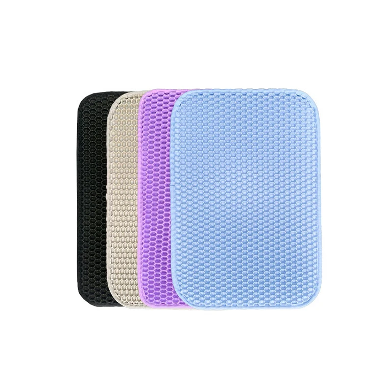 Eva cat litter trapping mat trapper cat litter box mats  Waterproof Pet Double Layer  Litter Mat