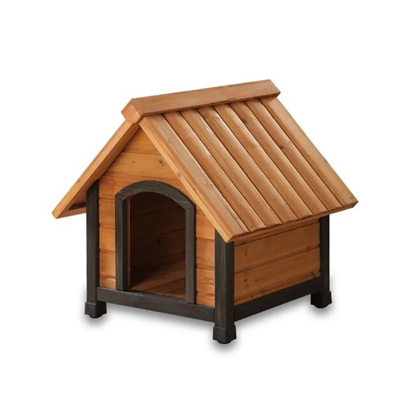 Factory Direct Sale Cheap Dog Cage Wooden Dog House with Dark Frame