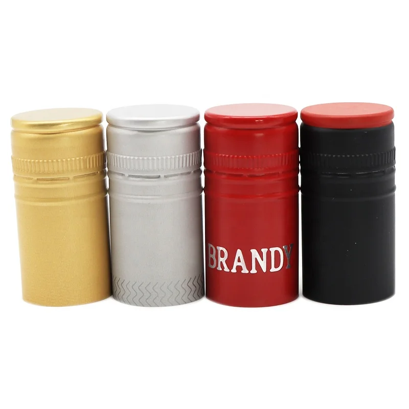 Factory Price Custom Food Grade Cosmetics Lid Perfume PVC Glass Bottle Screw Cap Aluminum Vodka Wine Whiskey Bottle Lid Closures