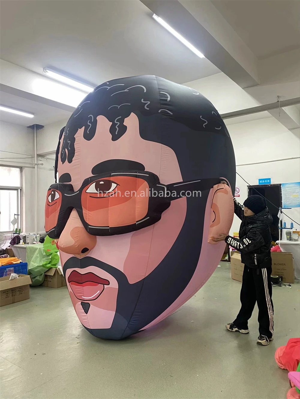 Giant Customized Inflatable Cartoon Character Inflatable Man Head Image