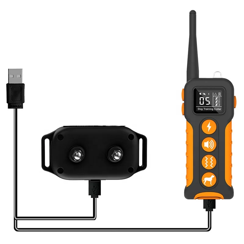 Yonghe Chinese factory tops pet products 1000 m remote hunting dog training collar for 2 dogs