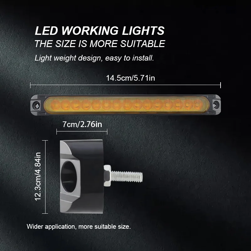 Warning Light Led Diode Light Trailer Truck Orange Led Side Marker Lamp 12v-24v Truck Accessory