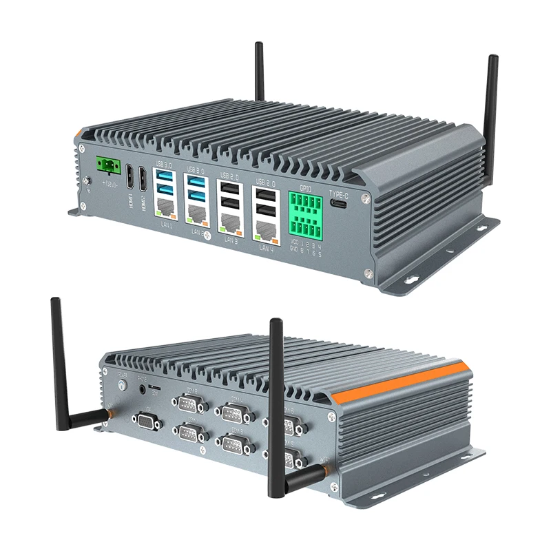 i7 9-36V wide voltage lan HDMI VGA GPIO windows win 11 ai technology devices chip computer I5 pc mini box fanless industrial min