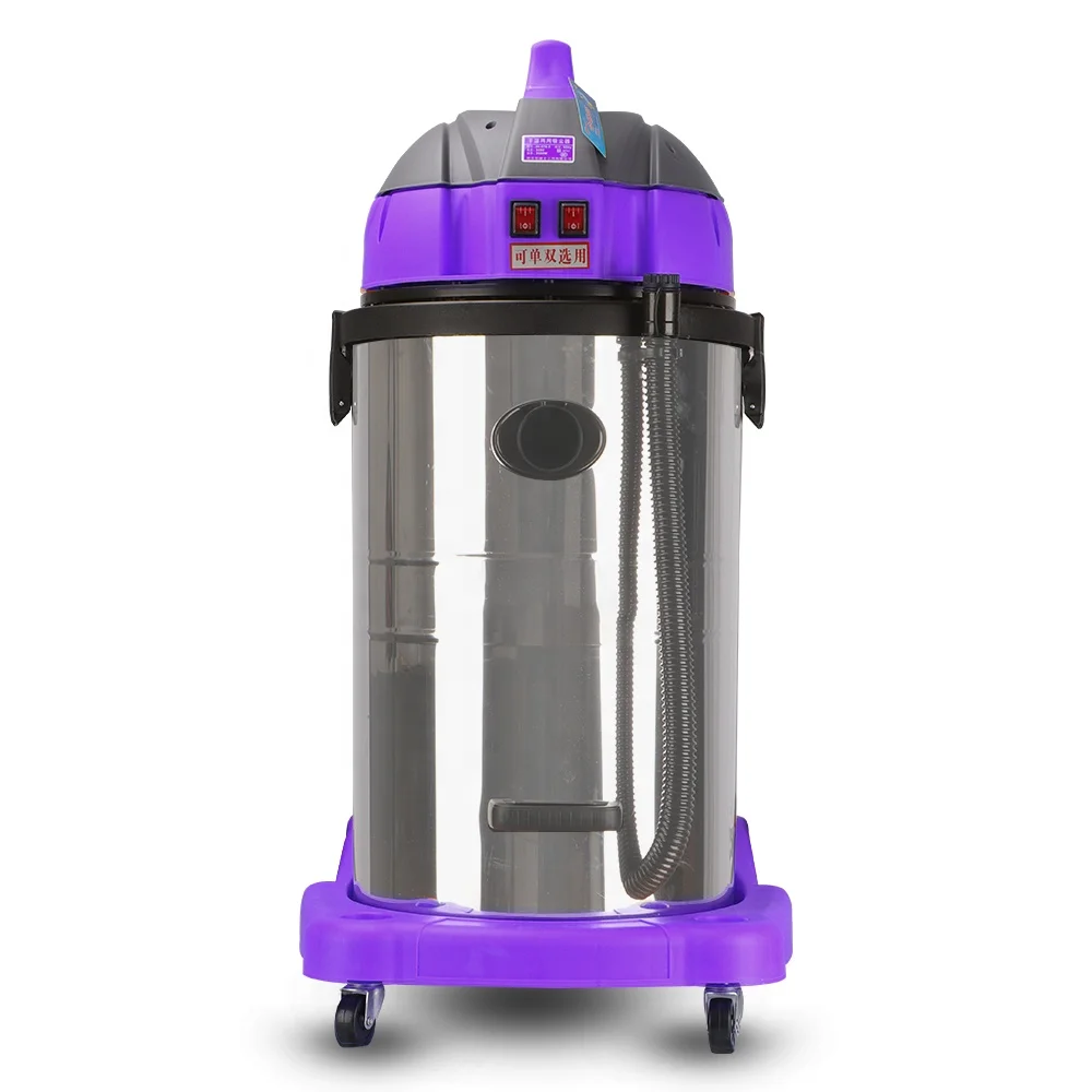 70L Heavy Duty Large Size Two motor Industrial Vacuum Cleaner with wet Dry Function for Carpet Factory Oil Cleaning
