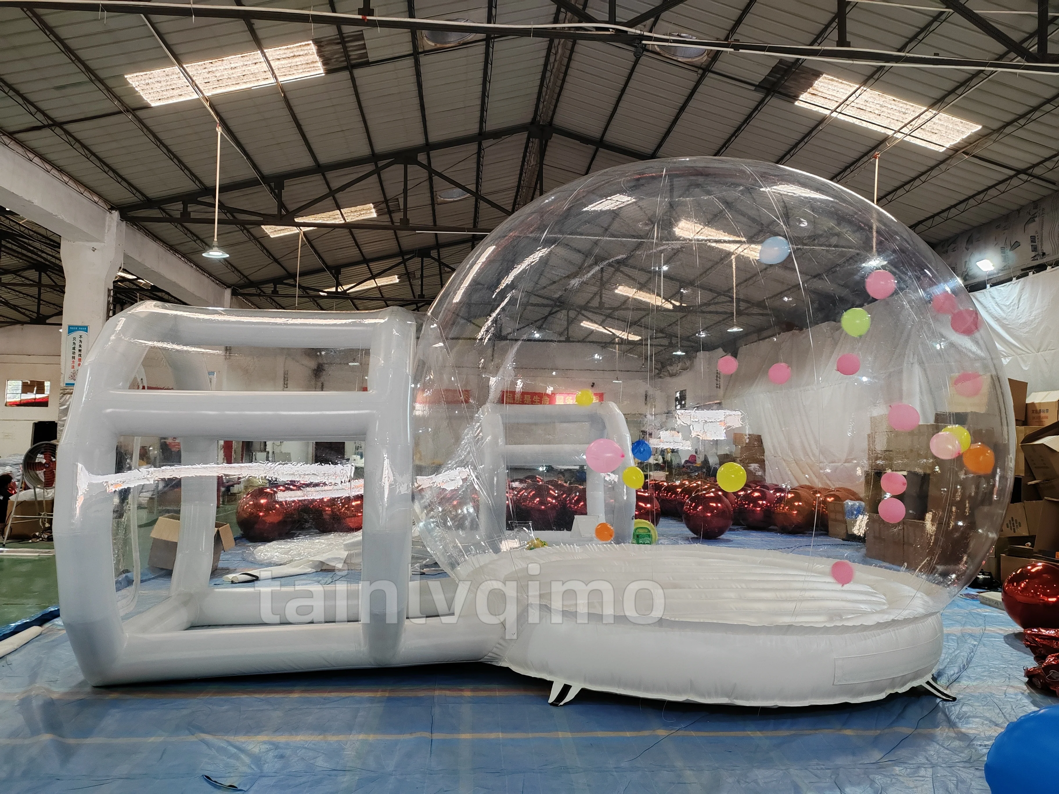 Custom Dome Transparent Bubble House PVC Inflatable Pipe Bubble House Bounce Tent