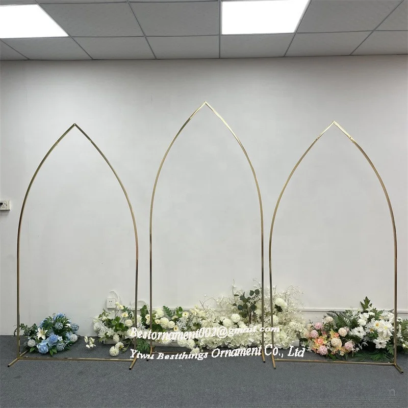 Customized 3pcs Metal Flower Wedding Arch Wedding Arch Backdrop Stand Birthday Backdrop Balloon Decor Shelf