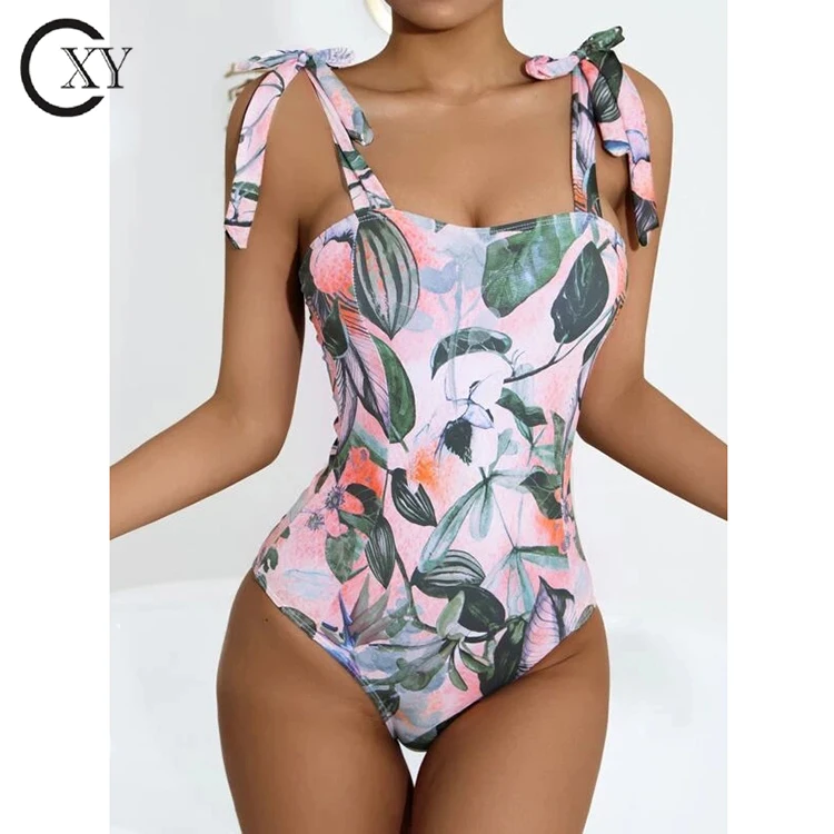 2022 Fashion Swim Wear Floral Design Sexy Bandeau Bikinis Two Piece Woman Swimwear