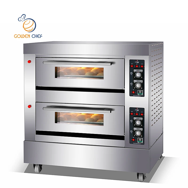 Golden Chef Top Commercial Baking Oven Machine Mechanical Control Professional 3 Deck 6 Trays Bakery Gas Oven
