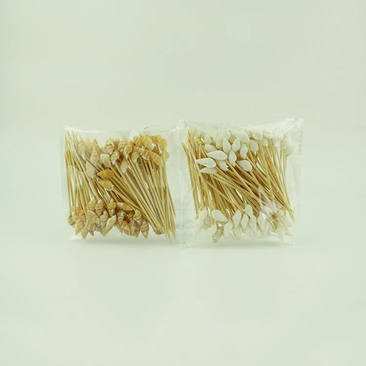 Jimao, высококачественные бамбуковые шампуры для вечеринок с украшением в виде ракушек