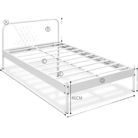 Light home office furniture Cheap Price Single iron Metal Bed Frame Metal Material Bed Base heavy capacity