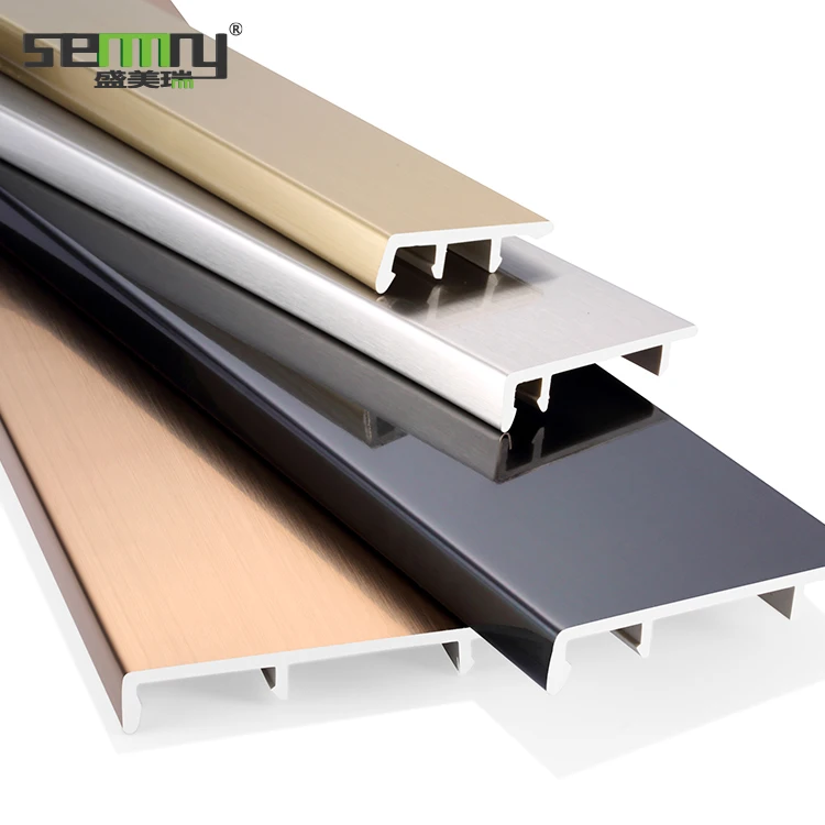 Free sample Stainless Steel Baseboard led strips profile anodizing corner tile trim whosale price