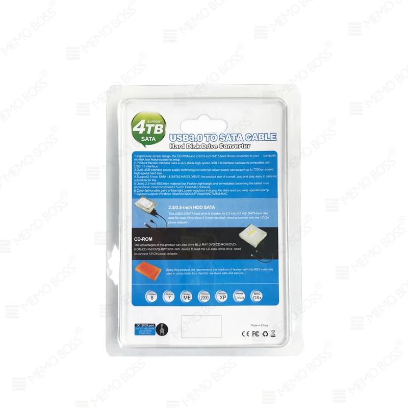 Factory Price 0.2m 3.0 USB 30 to Sata Adapter USB to Sata Cable for 2.5-inch Hard Drive Sata to USB