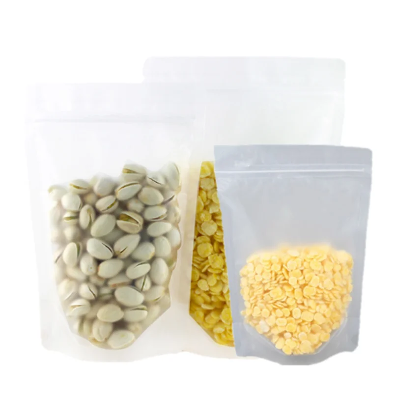 15x22cm Food packaging matte dry fruit transparent plastic bag