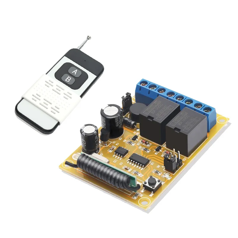 DC 12V 24V  433MHZ 2CH wireless remote motor control switch