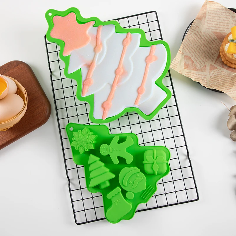 Wholesale Cake Tools Microwave Christmas Silicone Cake Mold