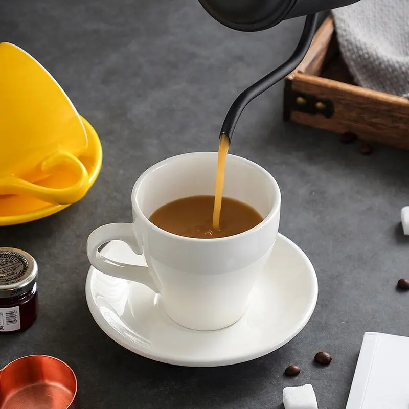 Custom Logo Ceramic coffee cup design high-end exquisite gift box cup and saucer set English afternoon tea set