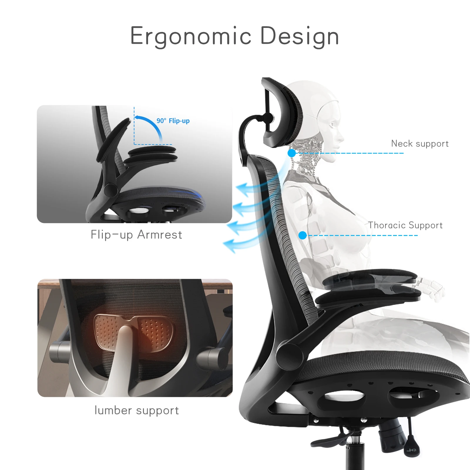 Fully Mesh Executive Boss Swivel Computer Chair Modern Adjustable  Ergonomic Office Chairs