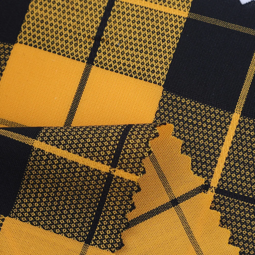 fancy checked yarn dyed shirting fabrics 100 cotton low moq