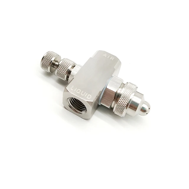 Low Pressure Siphon Air Atomizing Misting Metal Spray Nozzle