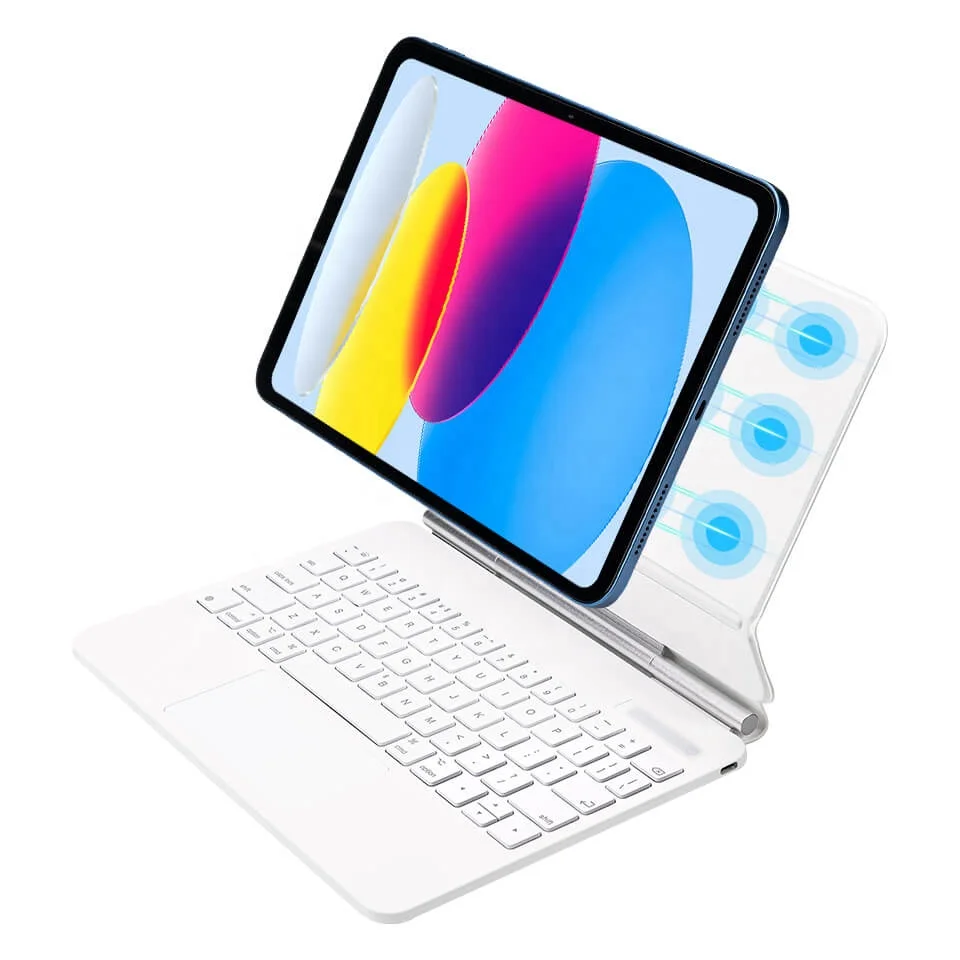 OEM завод, оптовая продажа, волшебная клавиатура, Магнитный чехол для iPad 10-го поколения, 10,9 дюйма, стеклянная функциональная сенсорная панель