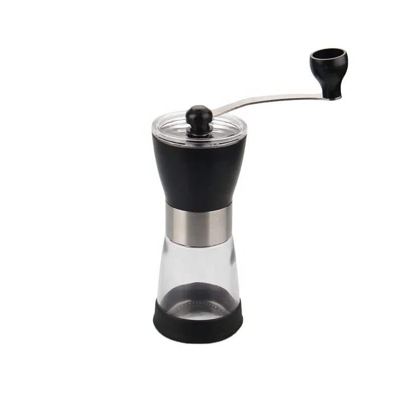 Hot design portable Manual Glass Coffee Grinder Espresso glass coffee mill Ceramic Burr Grinder
