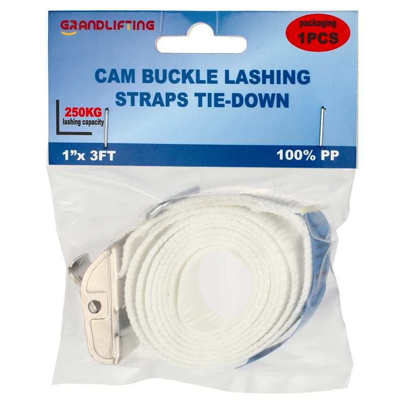 25mm 500kgs Custom Webbing Tie Down Motorcycle Cam Metal Buckle Strap Car Lashing Belt Straps