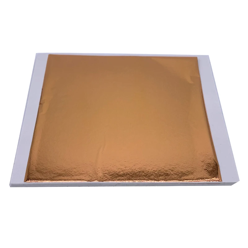 Low price 14.2*13.5 cm 1000 Sheets Copper Gold Taiwan Copper Foil Leaf For Decorating Wall Art Crafts Furniture