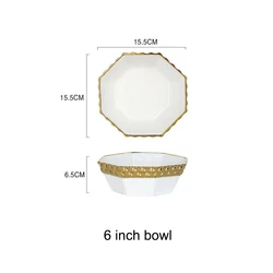 Wholesale 2022 New Products Luxury Porcelain Tableware Dinnerware With Gold Rim