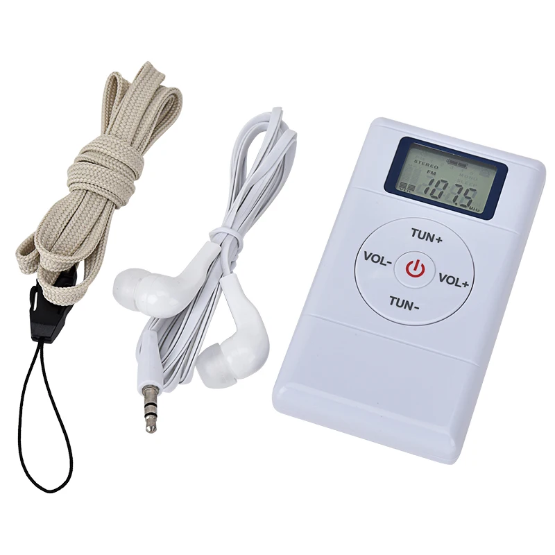 High Quality Retro Mini FM Walkman Radio with Retro LCD Digital Screen and Headphones Pocket Band Radio