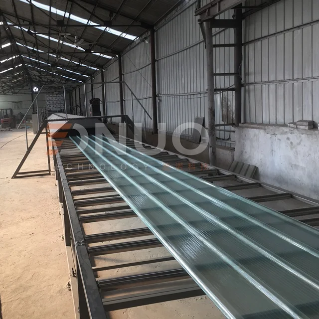 FRP grp fiberglass Corrugated transparent skylight roofing sheet Tile making Machines for grp